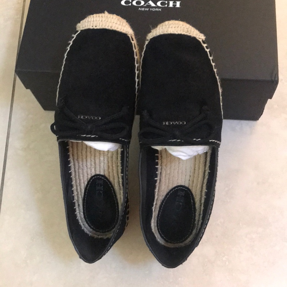 Coach Womens Rae Fabric Espadrille Flats